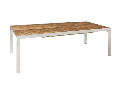Zebra Kubex Ausziehtisch Teak 220-340x100cm aus recyceltem Teakholz