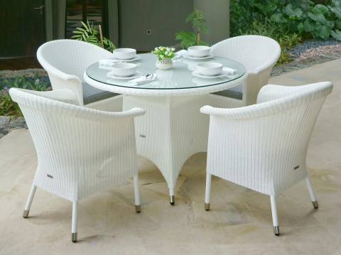 Zebra Gartenmbel-Set Hastings wei