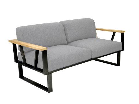 Zebra Belvedere Lounge 2-Sitzer, 2 Armlehnen graphit Rahmen