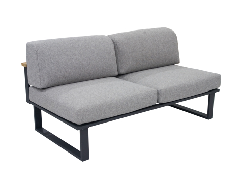 Zebra Belvedere Lounge 2-Sitzer Gestell, Mitte graphit Rahmen