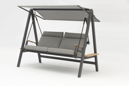 Hollywoodschaukel Zebra Aluminium Deluxe Graphite inkl. Polster
