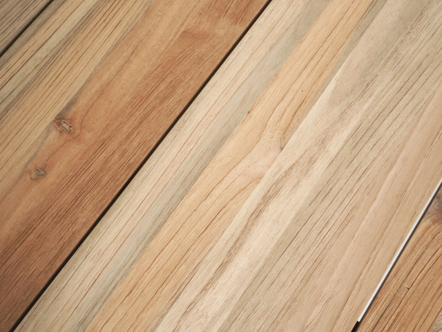 Zebra Derex Tischplatte 100x80cm aus recyceltem Teakholz