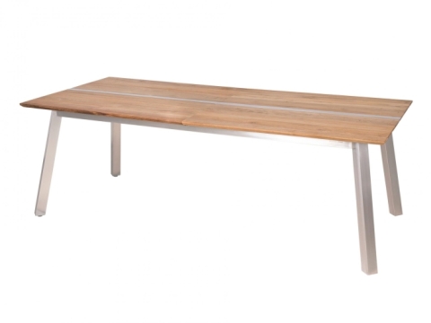 Zebra Linax Ausziehtisch 220-280x100cm aus recyceltem Teakholz. 
