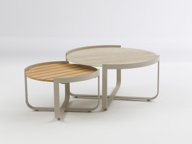 Zebra Fly Lounge Tisch-Set, light taupe