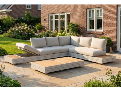 Zebra Cubo Neo Lounge Set ca. 316x250cm light taupe inkl. Polster