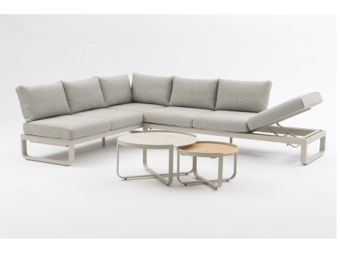 Zebra Fly Lounge Set light taupe 207x277x82 cm inkl. Polster